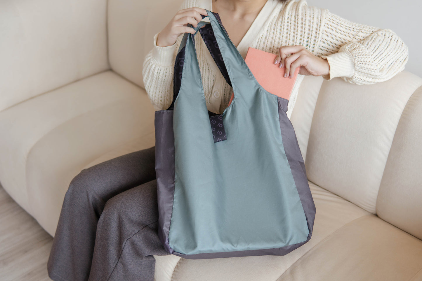 Dusty Green reusable eco bag